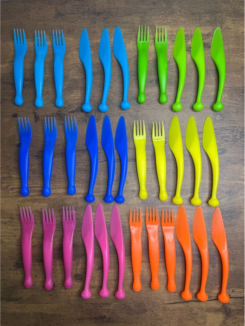 34 IKEA KALAS Children's Cutlery Lot - 34 Pieces (Forks & Knives)